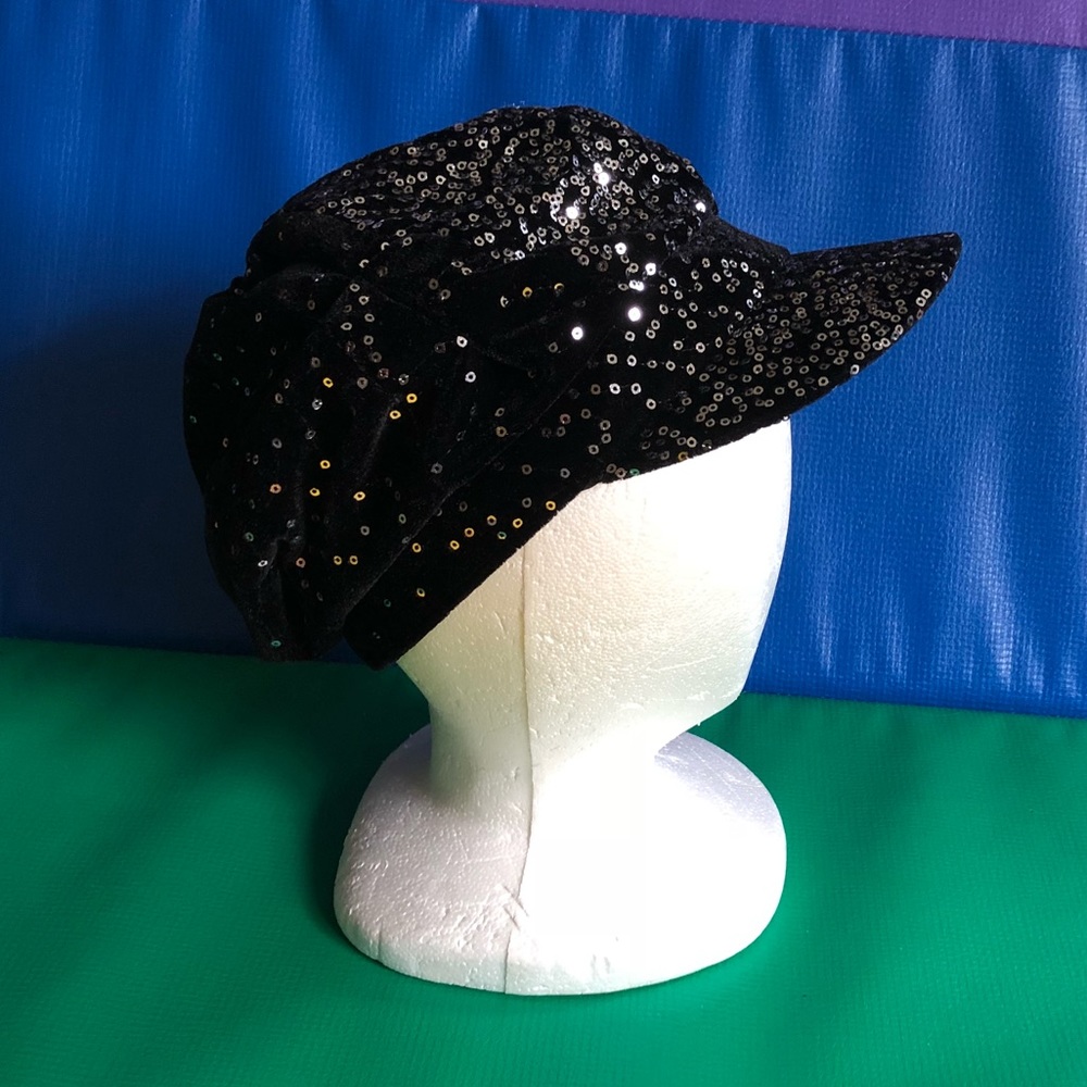 Justice Brand Black Sequined Cap